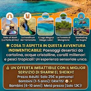 Escursione Terrestre al Parco Nazionale di Ras Mohamed – L'Incontro tra Deserto e Barriera Corallina